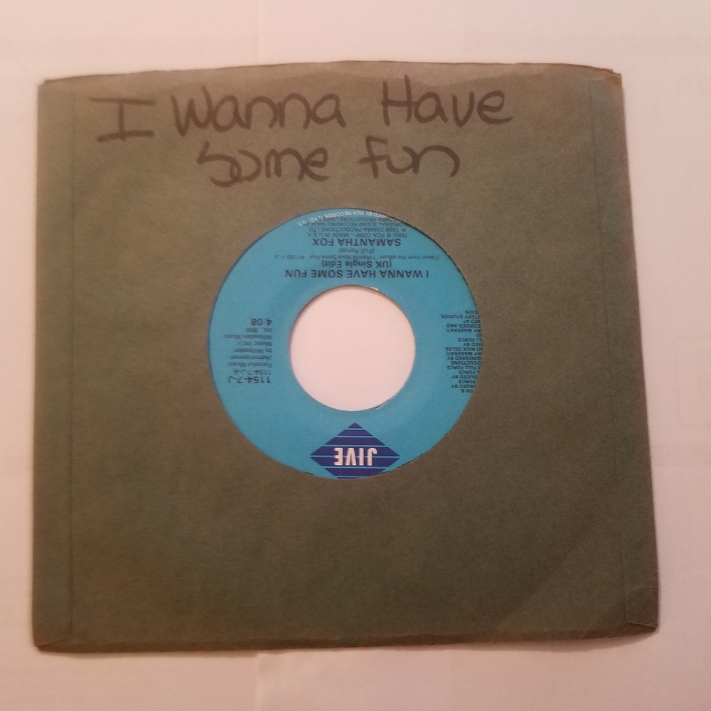 Pop 45 Samantha Fox - I Only Wanna Be With You / Confession On Jive Q